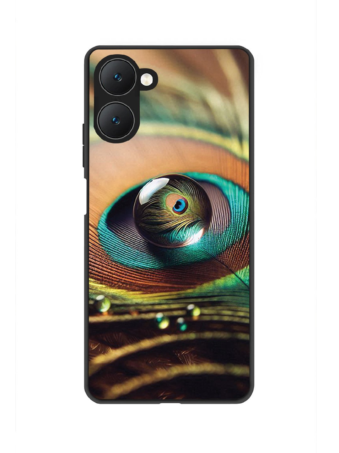 vivo T3 Lite 5G Water Drop On Peacock Feather