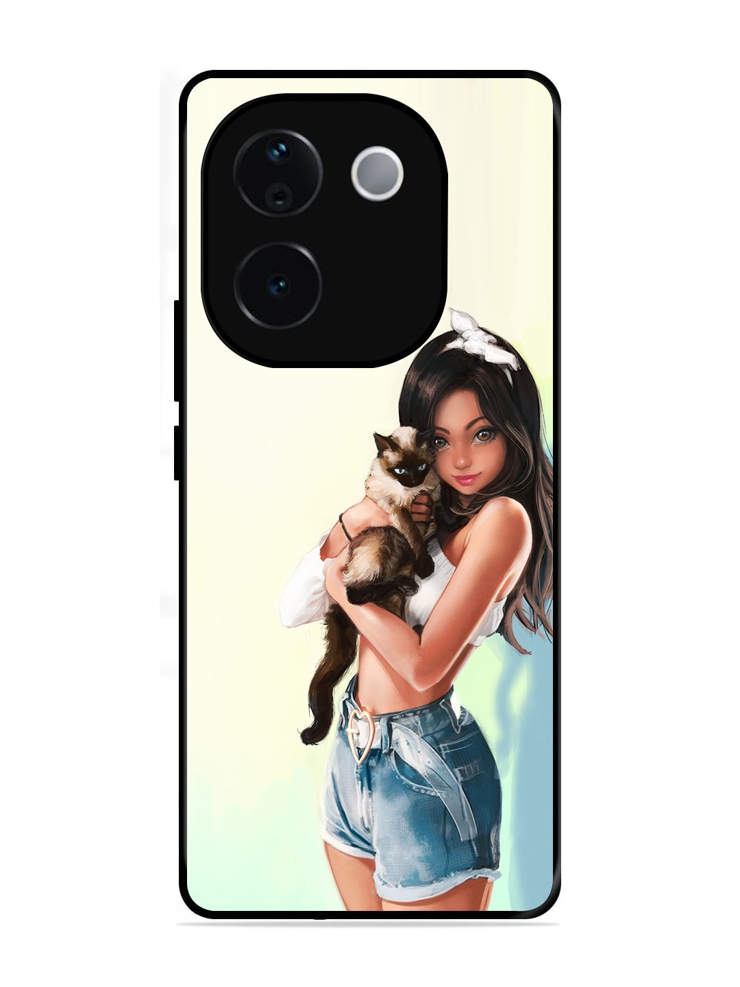 vivo T3 Pro 5G Cute Girl with Cat