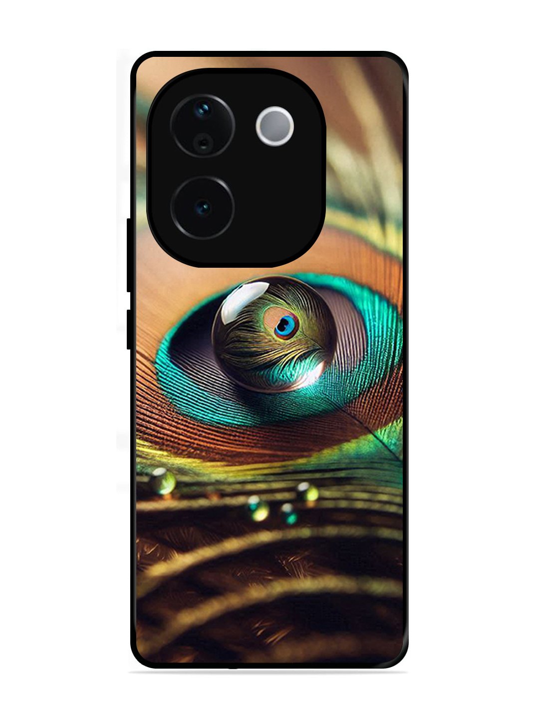 vivo T3 Pro 5G Water Drop On Peacock Feather