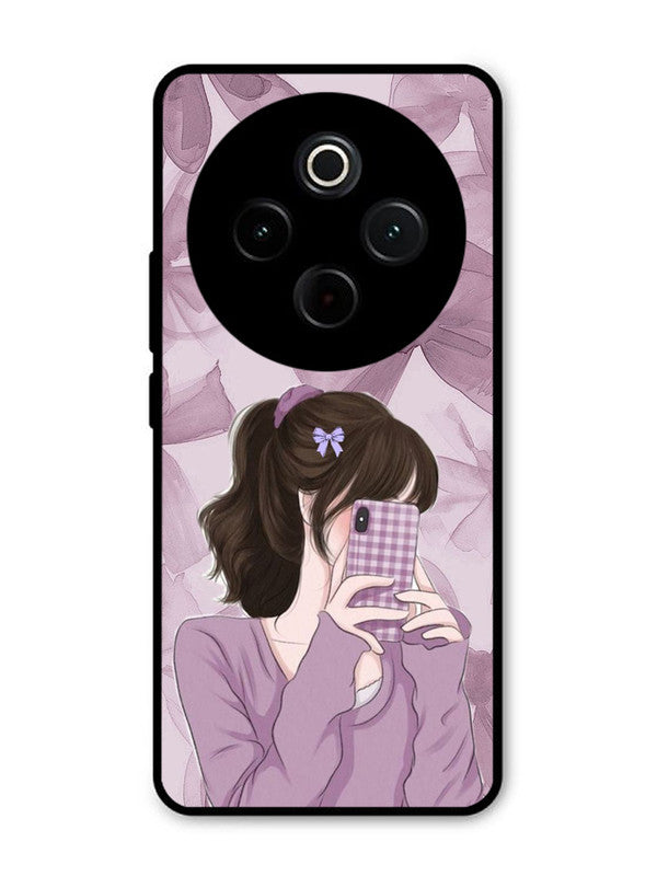 Vivo T4 5G Pinky Girl taking selfie