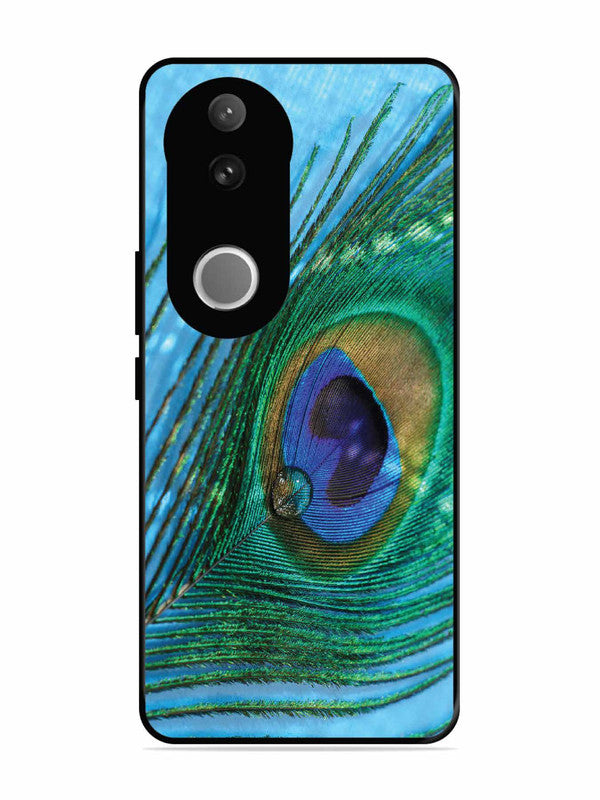 Vivo T4R A drop on Peacock Feather