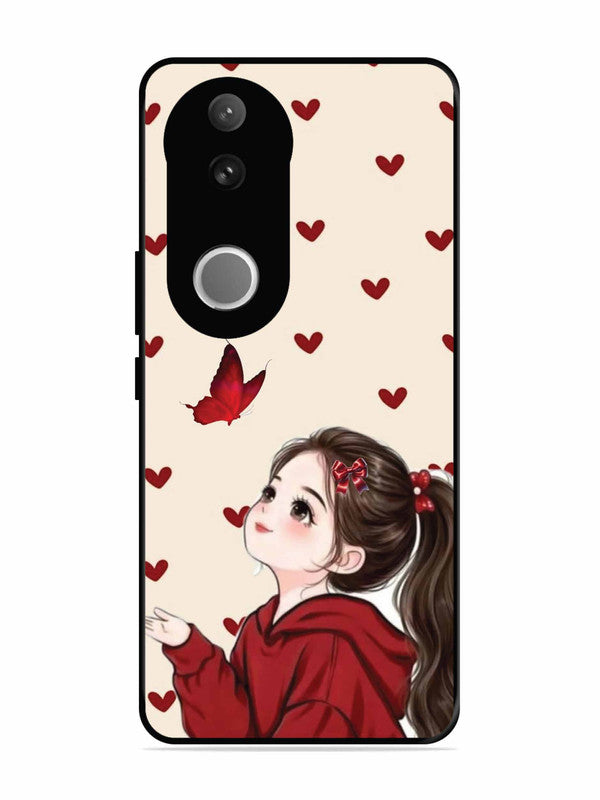 Vivo T4R Beautiful girl with red butterfly