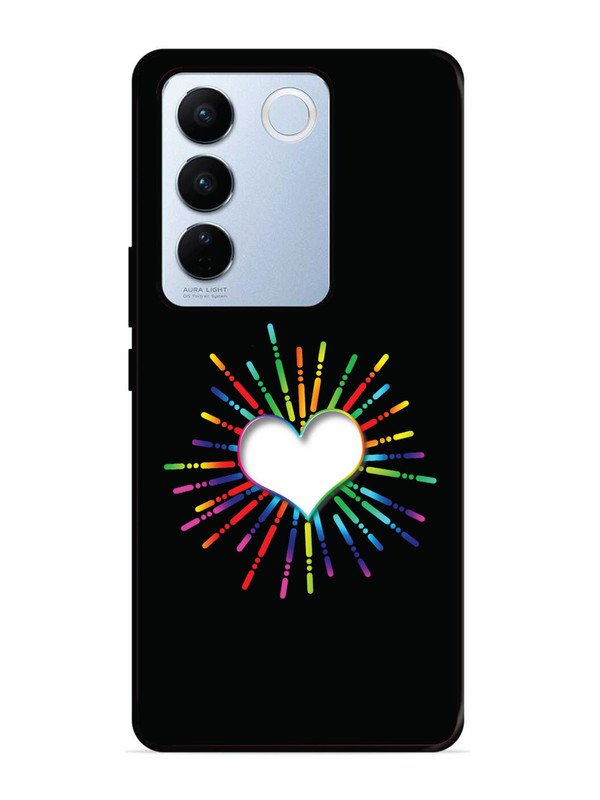 vivo v27 pro 5g Colourful Heart on Black