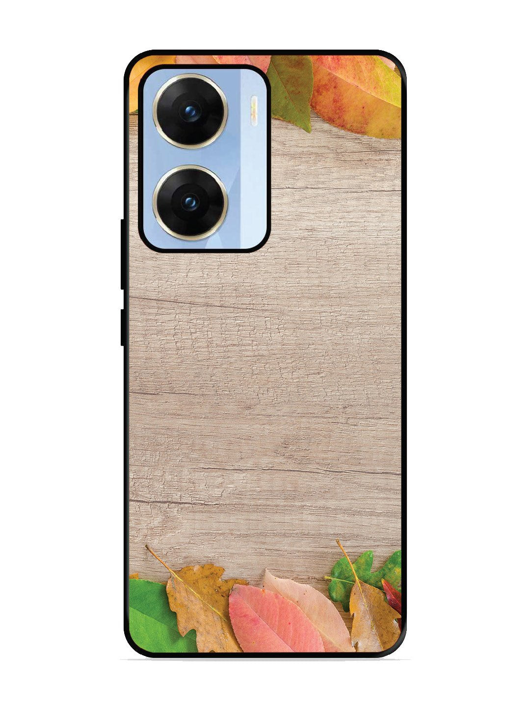 vivo v29e 5g Autumn Leafs On Wooden Table