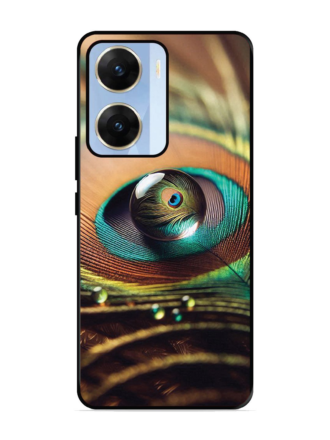 vivo v29e 5g Water Drop On Peacock Feather