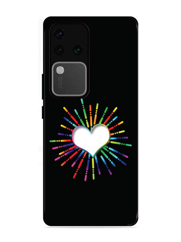 vivo v30 pro 5g Colourful Heart on Black