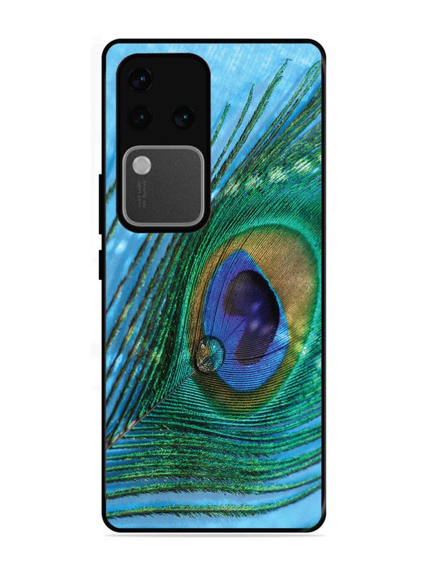 vivo v30 pro 5g A drop on Peacock Feather