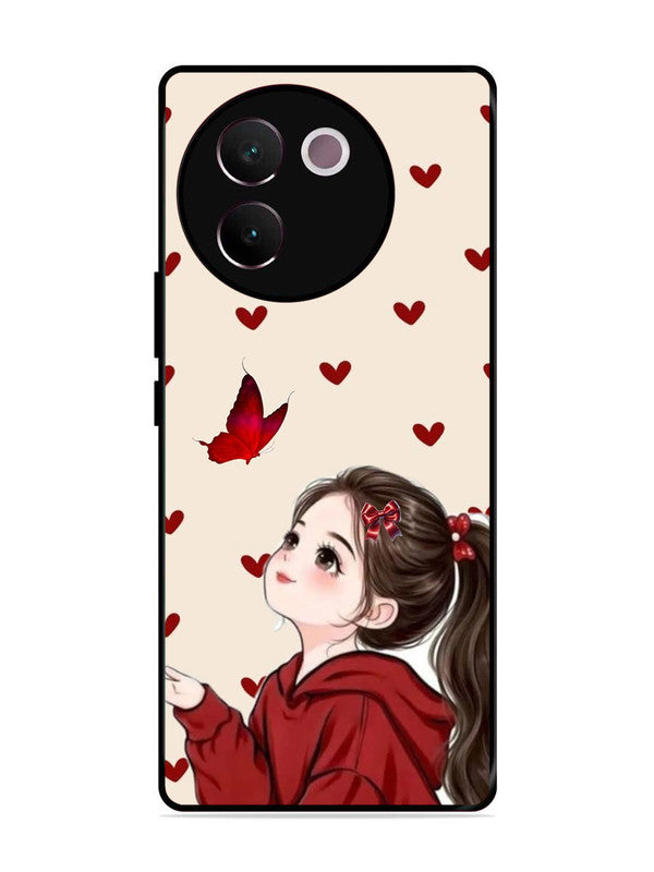 Vivo V30E 5G Beautiful girl with red butterfly