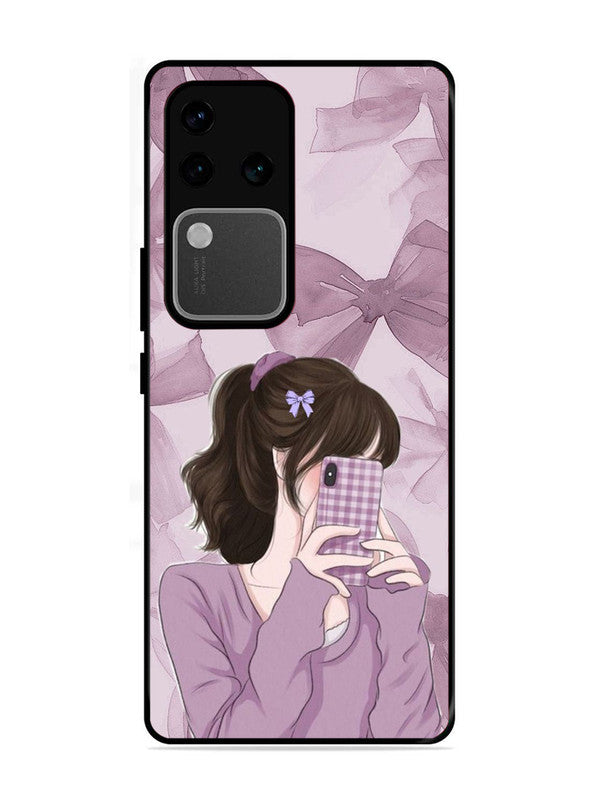 Vivo V30 Pro 5G Pinky Girl taking selfie
