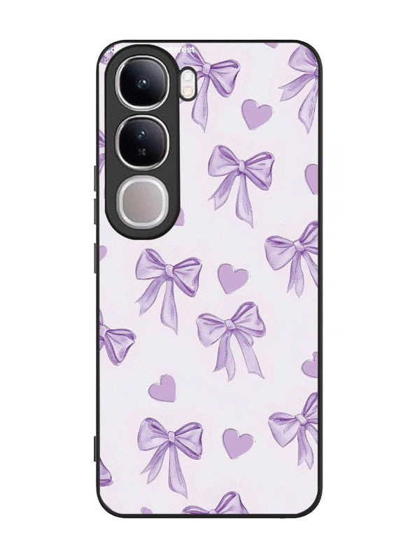 Vivo V40 Lite Bow Tie, Purple Hair Band