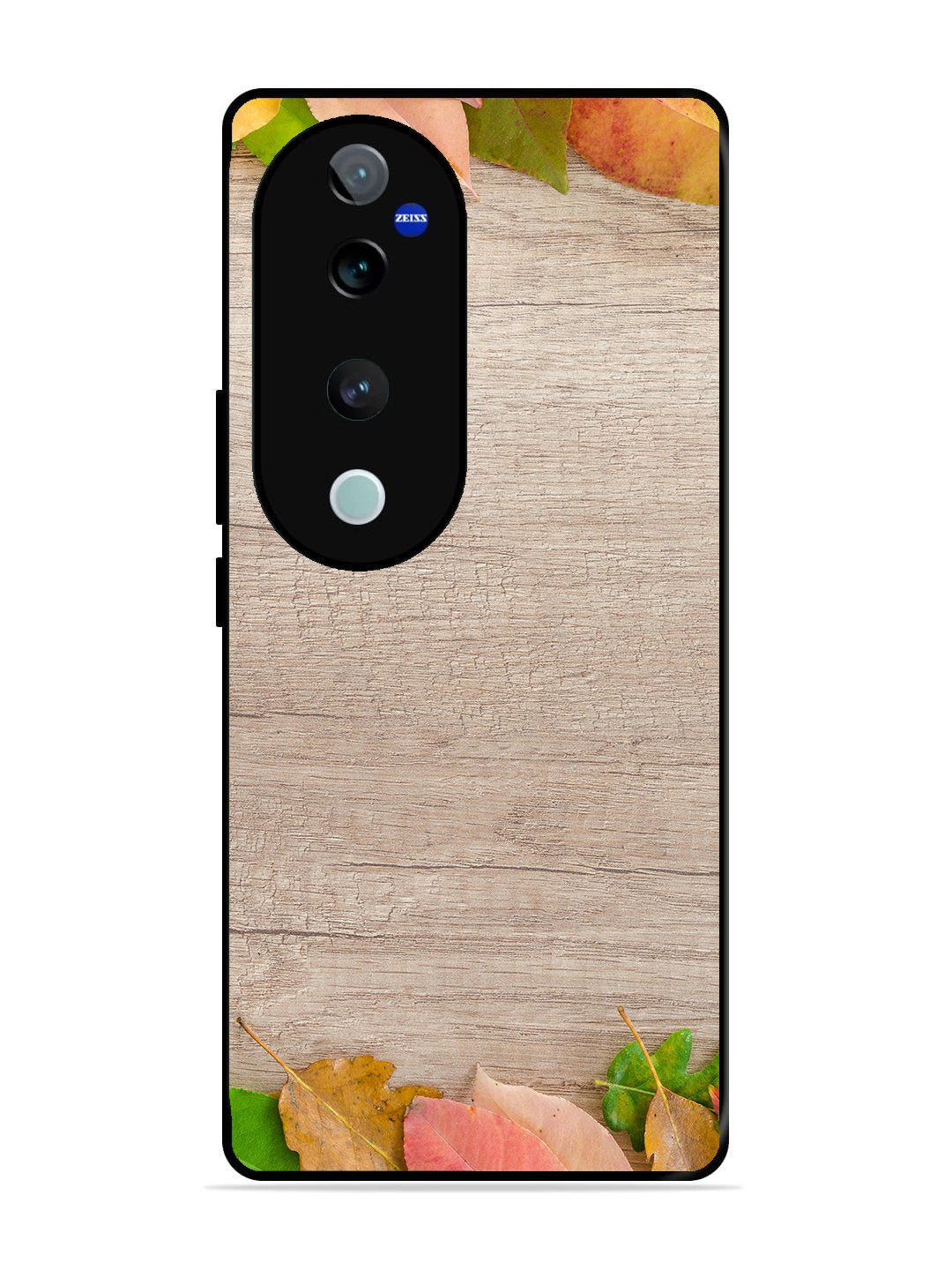 vivo T3 Ultra Autumn Leafs On Wooden Table