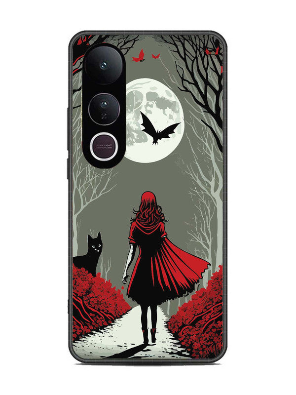 Vivo V50 Lite Scarlet Girl in Red Forest