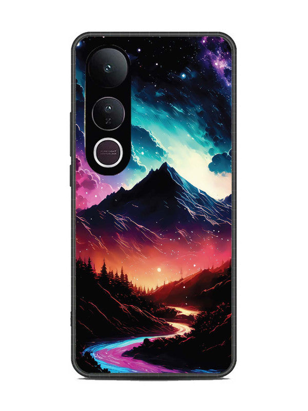 Vivo V50 Lite mountain-valley-Colorful-cloud-at-night