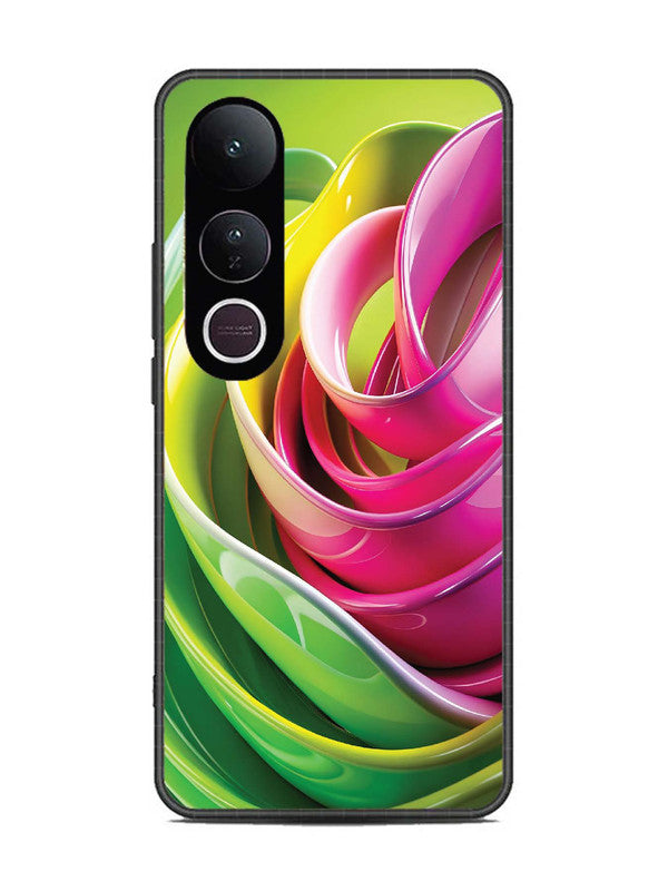 Vivo V50 Lite Vibrant Swirl Glossy Ribbon Art