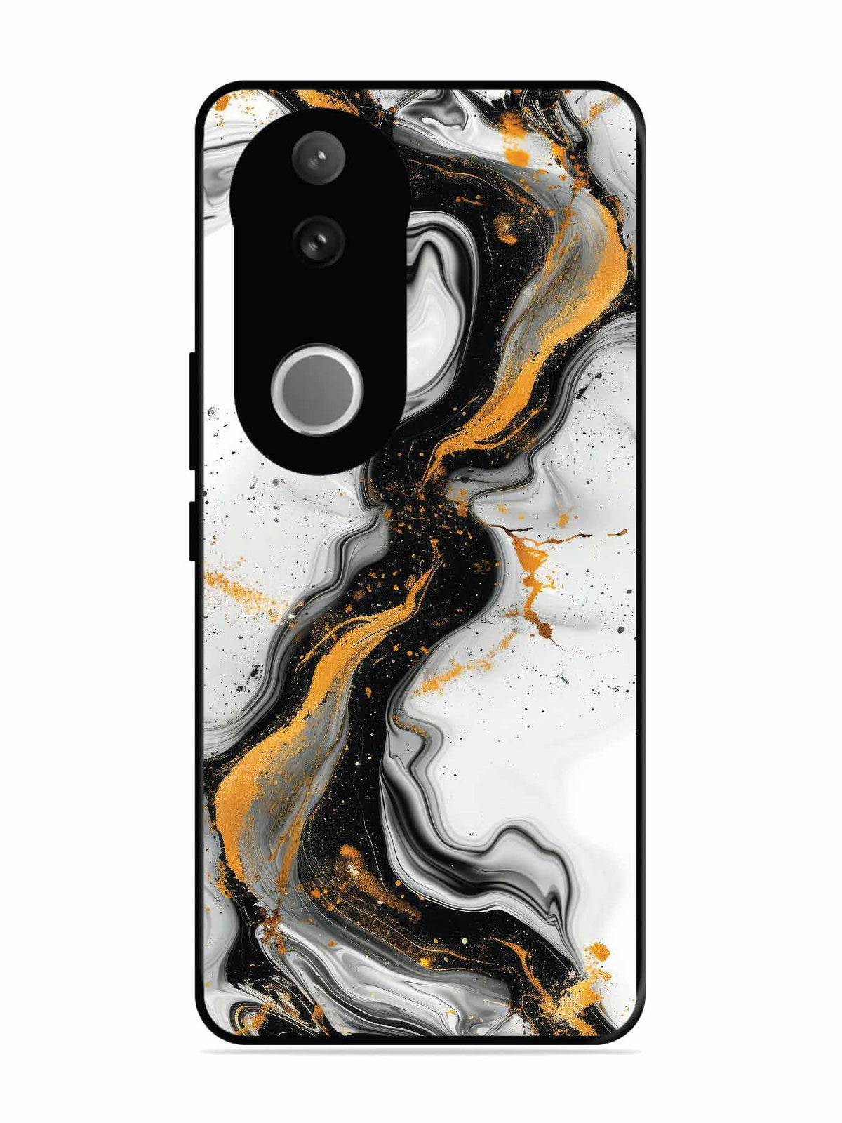 Vivo V50e Black And Golden Marble Essence
