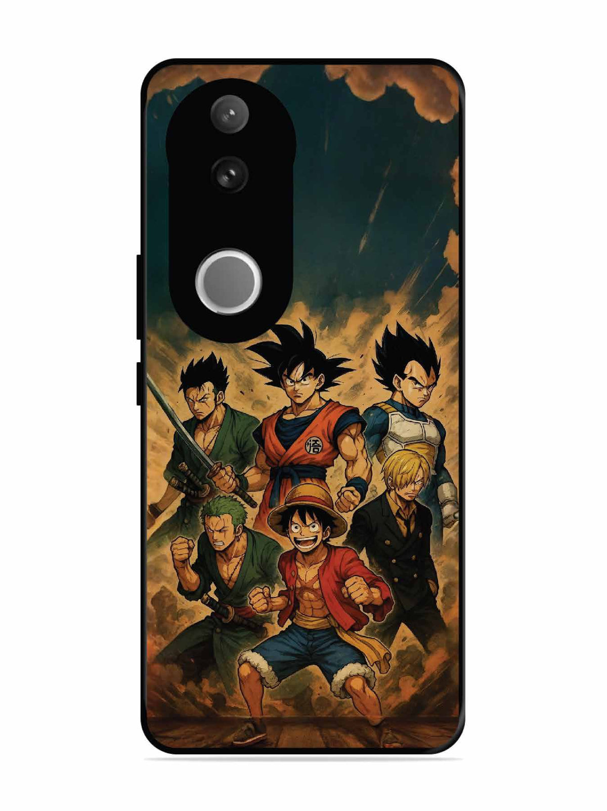 Vivo V50e OnePiece n Dragon Ball Z in one team