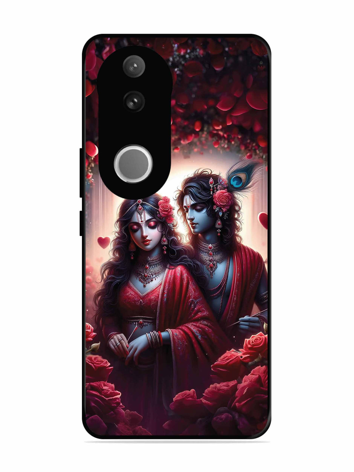 Vivo V50e Couples in Red theme like Radha Krishna