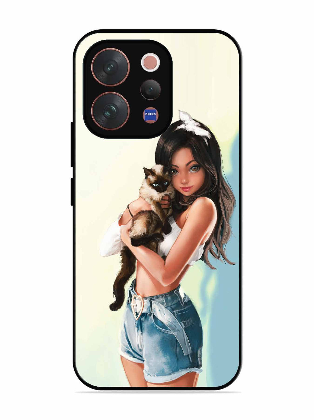 Vivo V70 5G Cute Girl with Cat