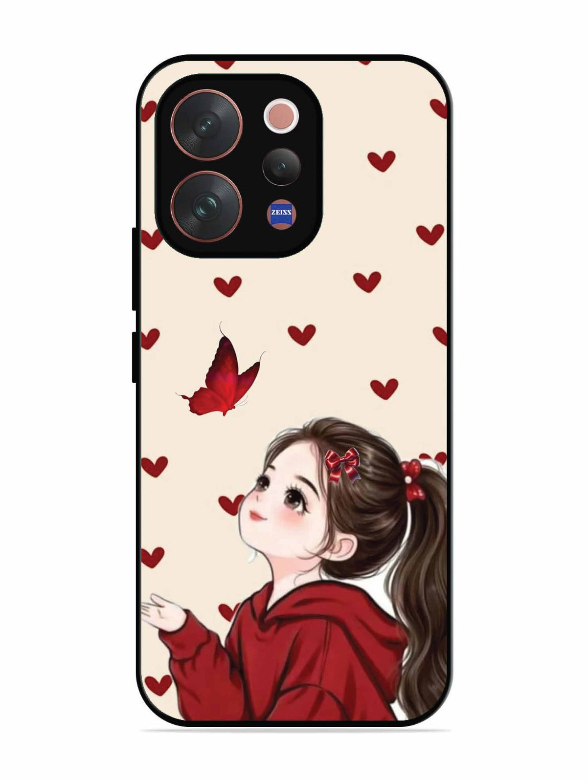 Vivo V70 5G Beautiful girl with red butterfly