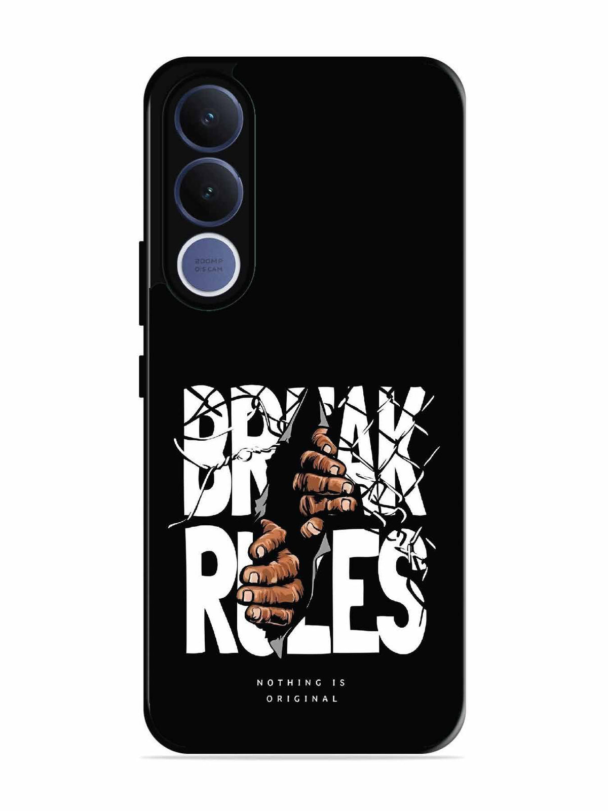 Vivo V70 fe Break Rules Gritty Typography Art