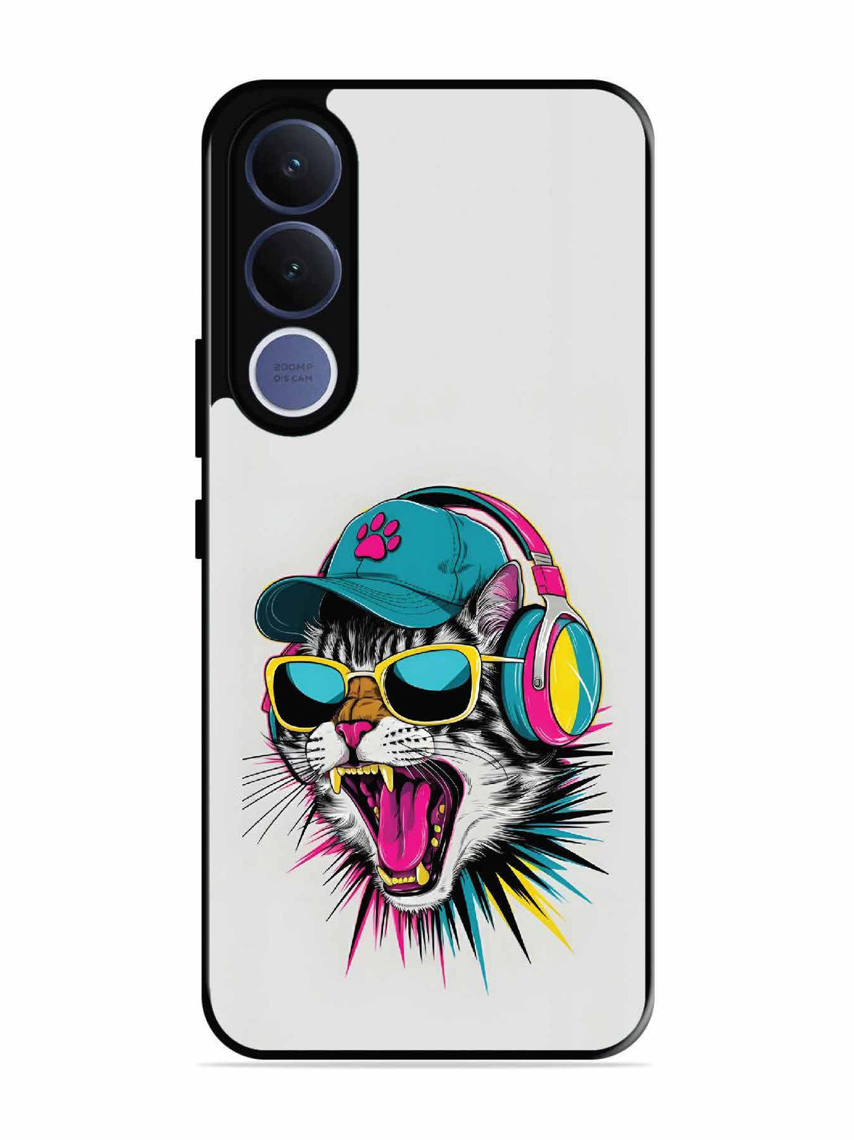 Vivo V70 fe Neon Pop Art DJ Cat Vibe