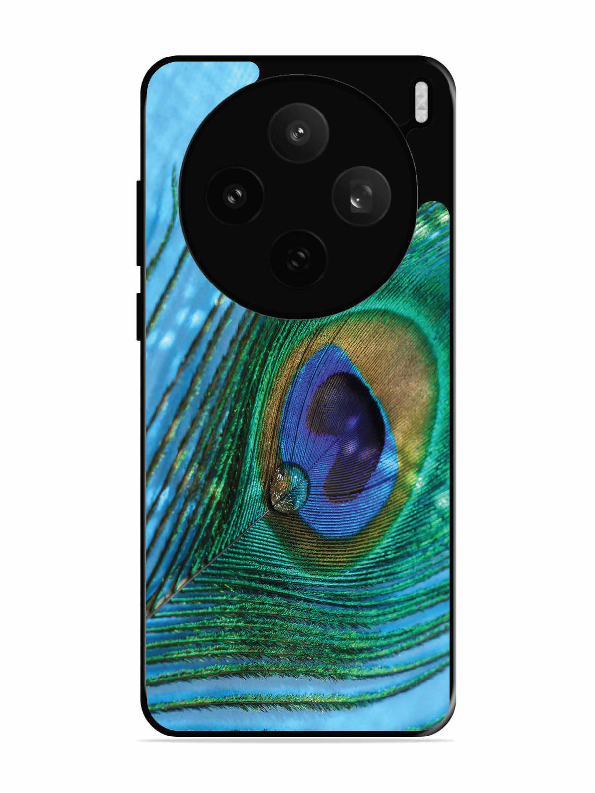 Vivo X200t A drop on Peacock Feather
