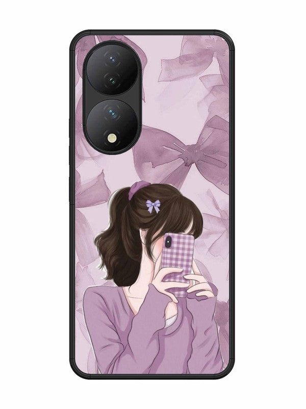 Vivo Y100 5G Pinky Girl taking selfie