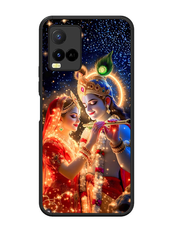 Vivo Y21 Radha Krishna posing with flute