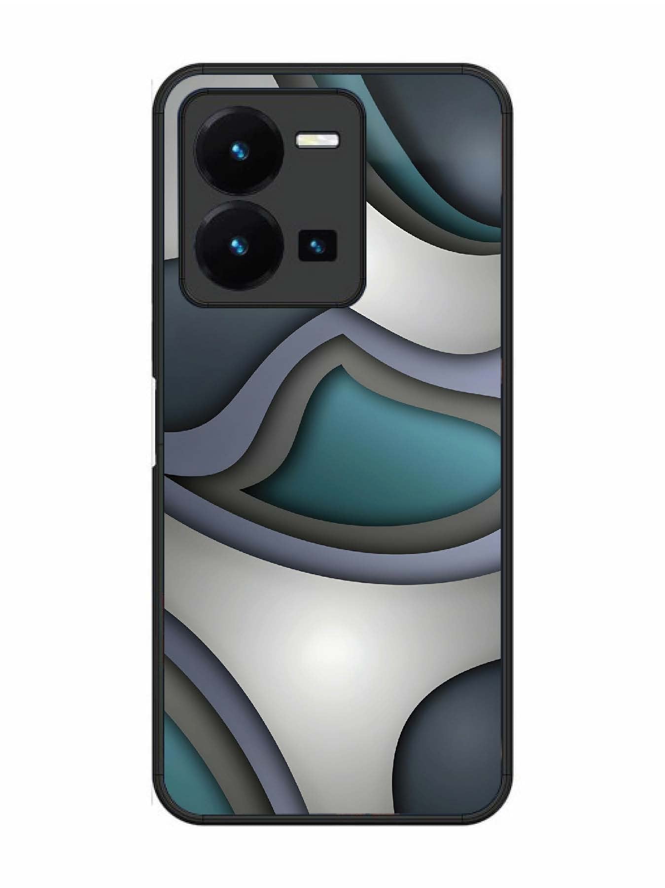 Vivo Y27 Slate Blue Gradient Wave