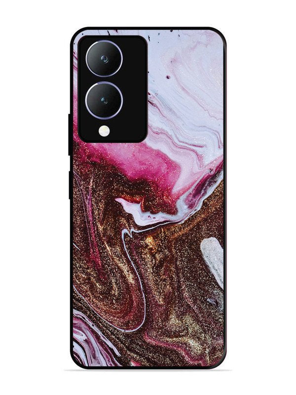 vivo y28 5g Elegant Rose & Gold Marble