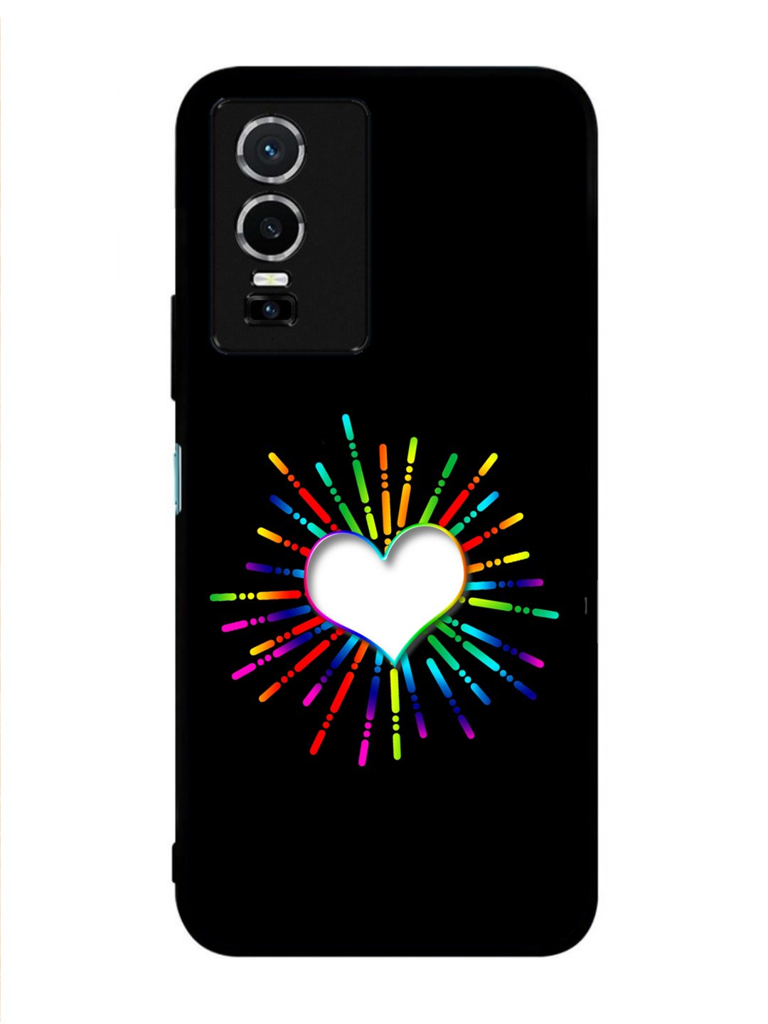 Vivo Y76 5G Colourful Heart on White