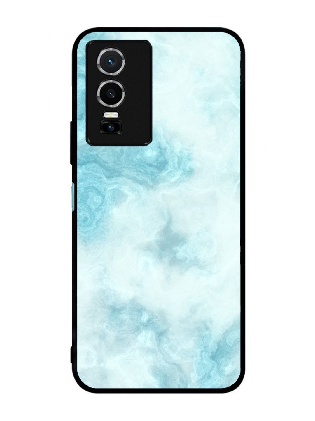 Vivo Y76 5G Light Blue with White Ocean Marble