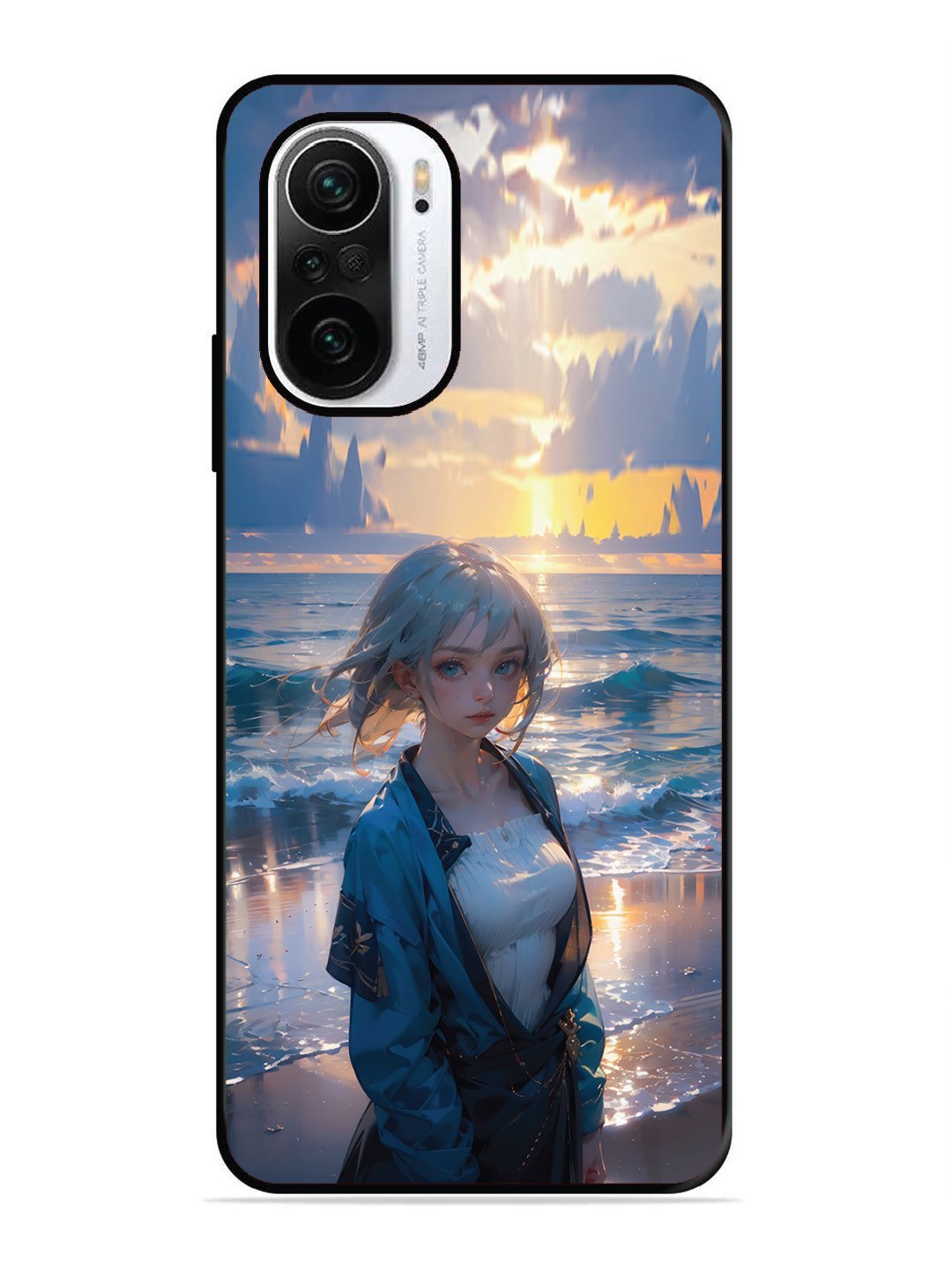 XIAOMI MI 11X 5G Anime Girl Beach Ocean Waves