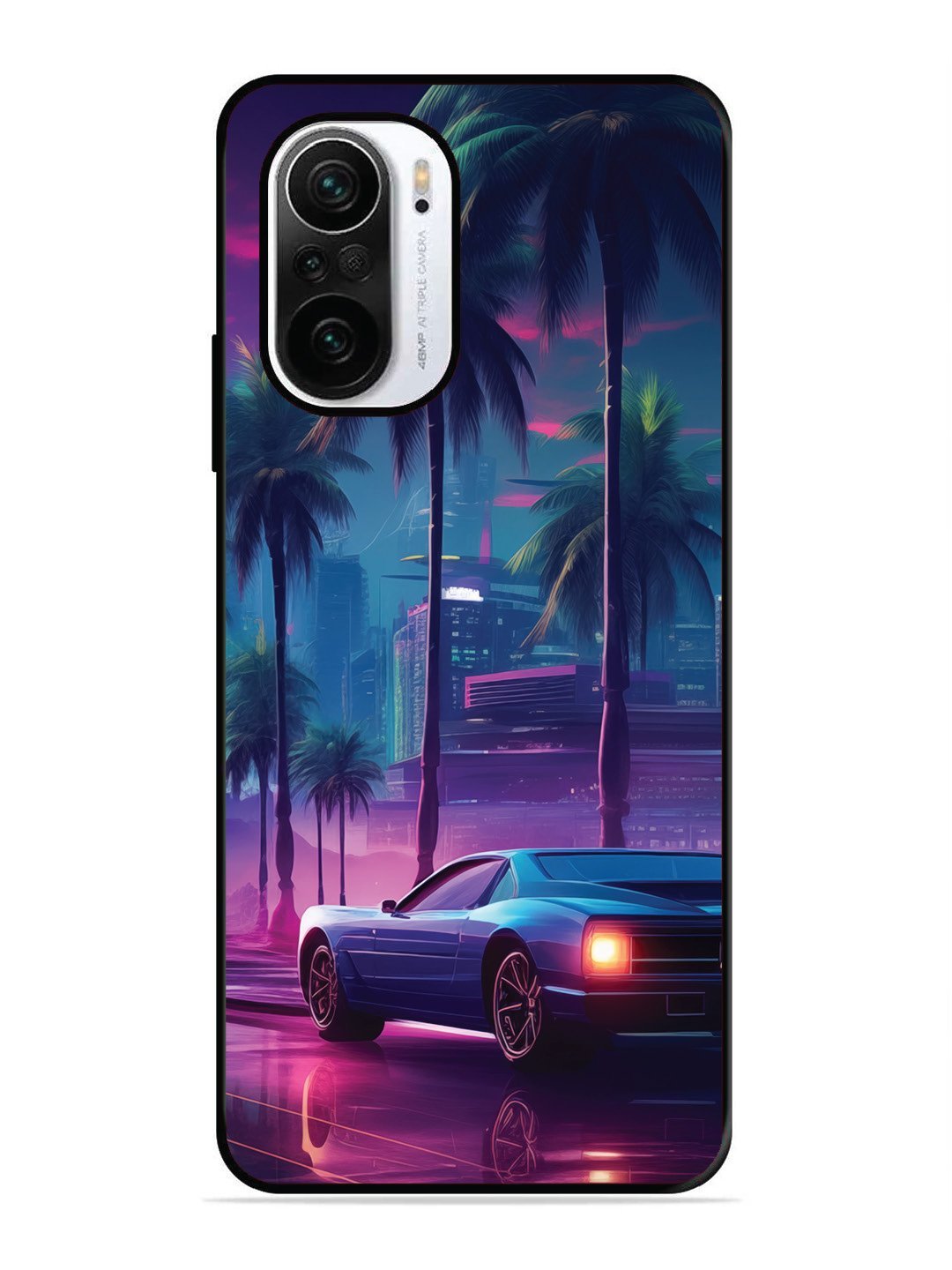 XIAOMI MI 11X 5G sunset-sports-car-city-palm-trees