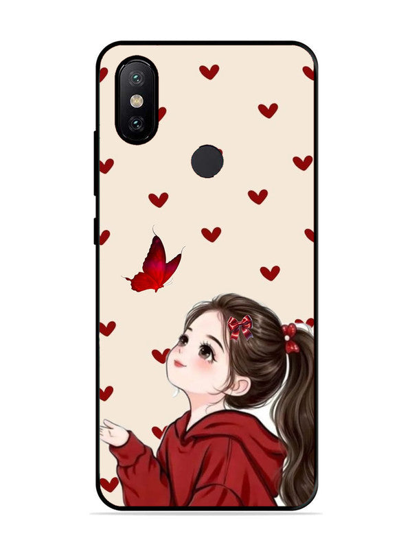 XIAOMI MI A2 Beautiful girl with red butterfly