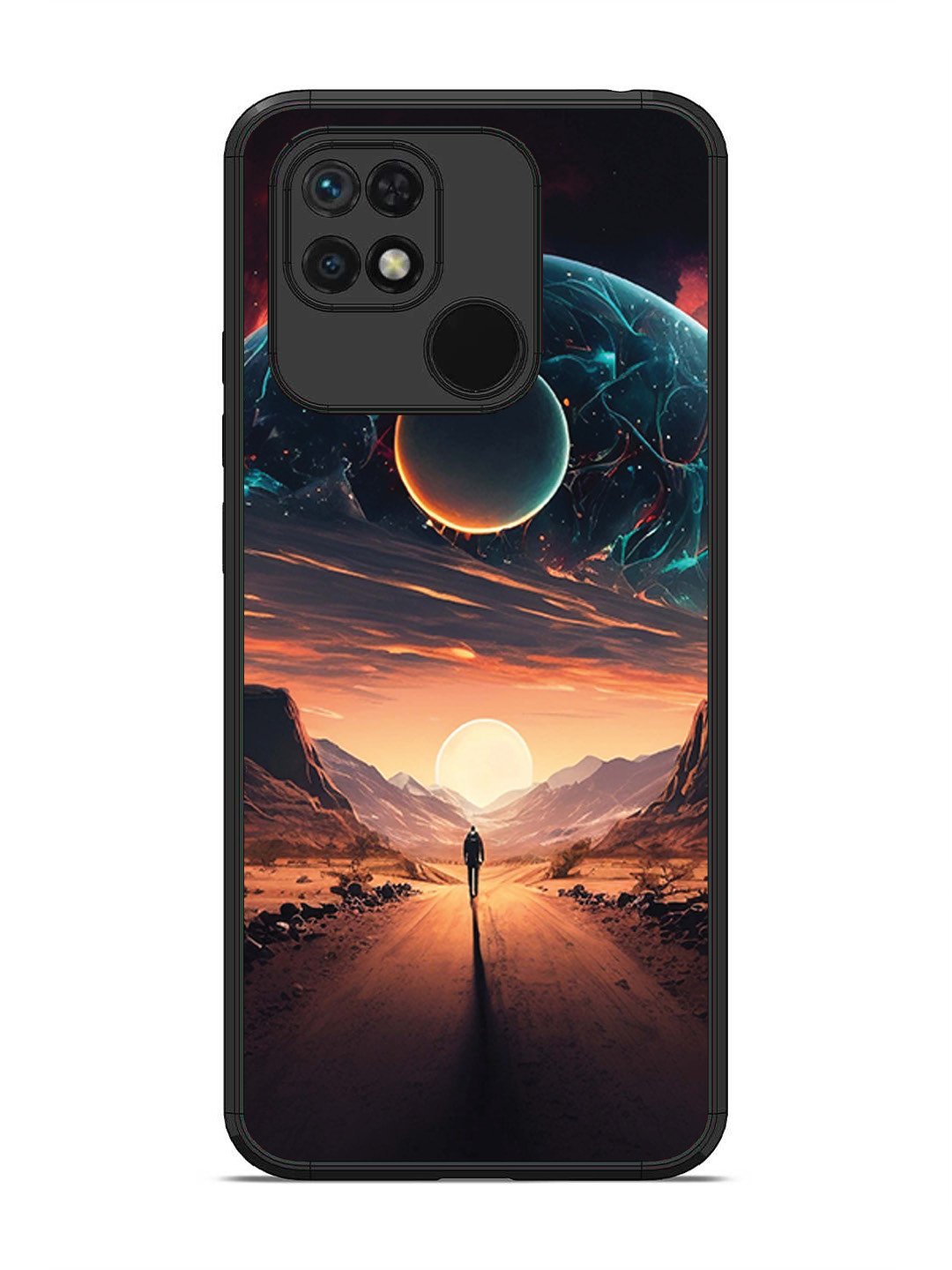 Xiaomi Redmi 10 Sunset with space scene