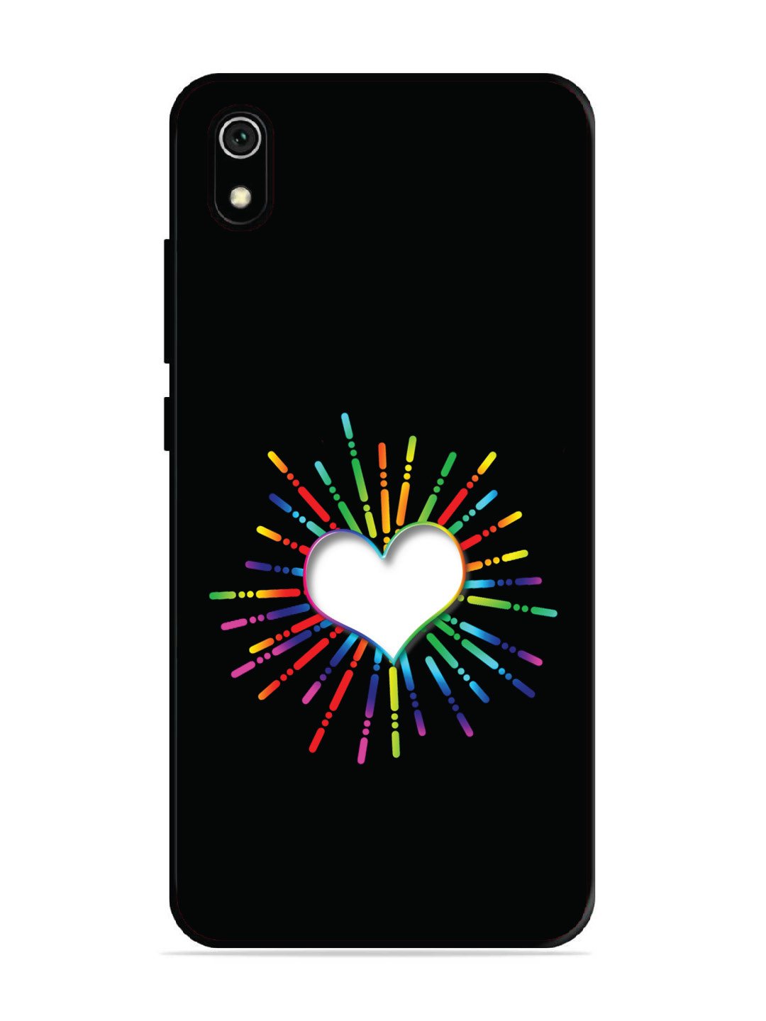Xiaomi Redmi 7A Colourful Heart on Black