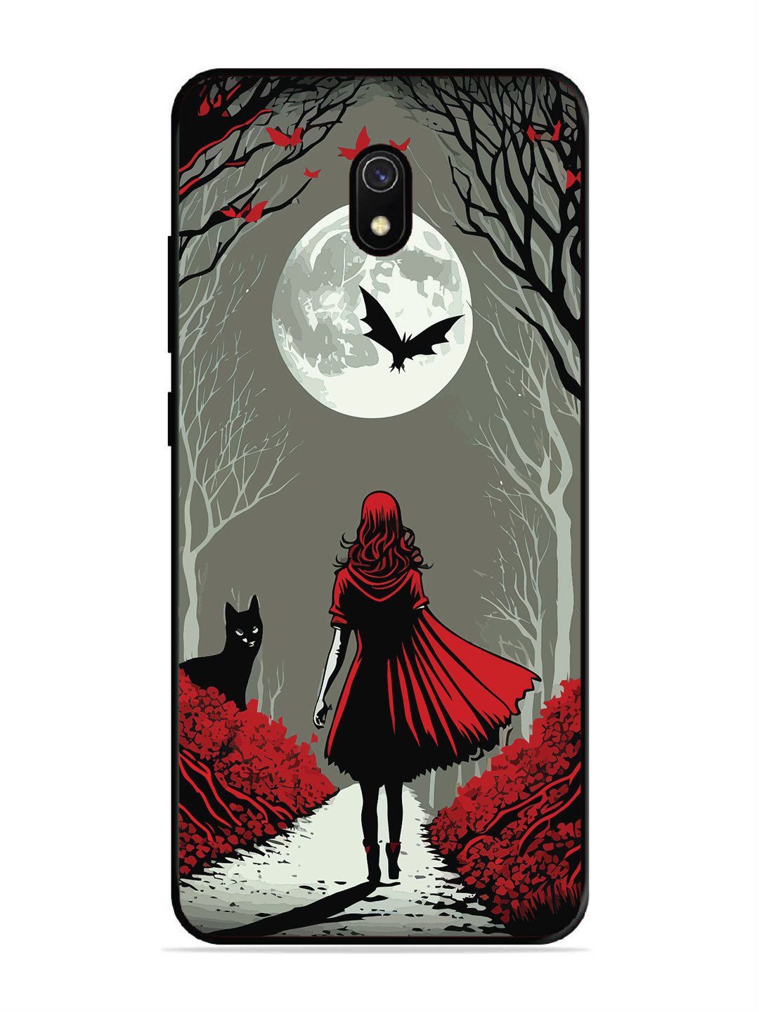 Xiaomi Redmi 8A Scarlet Girl in Red Forest