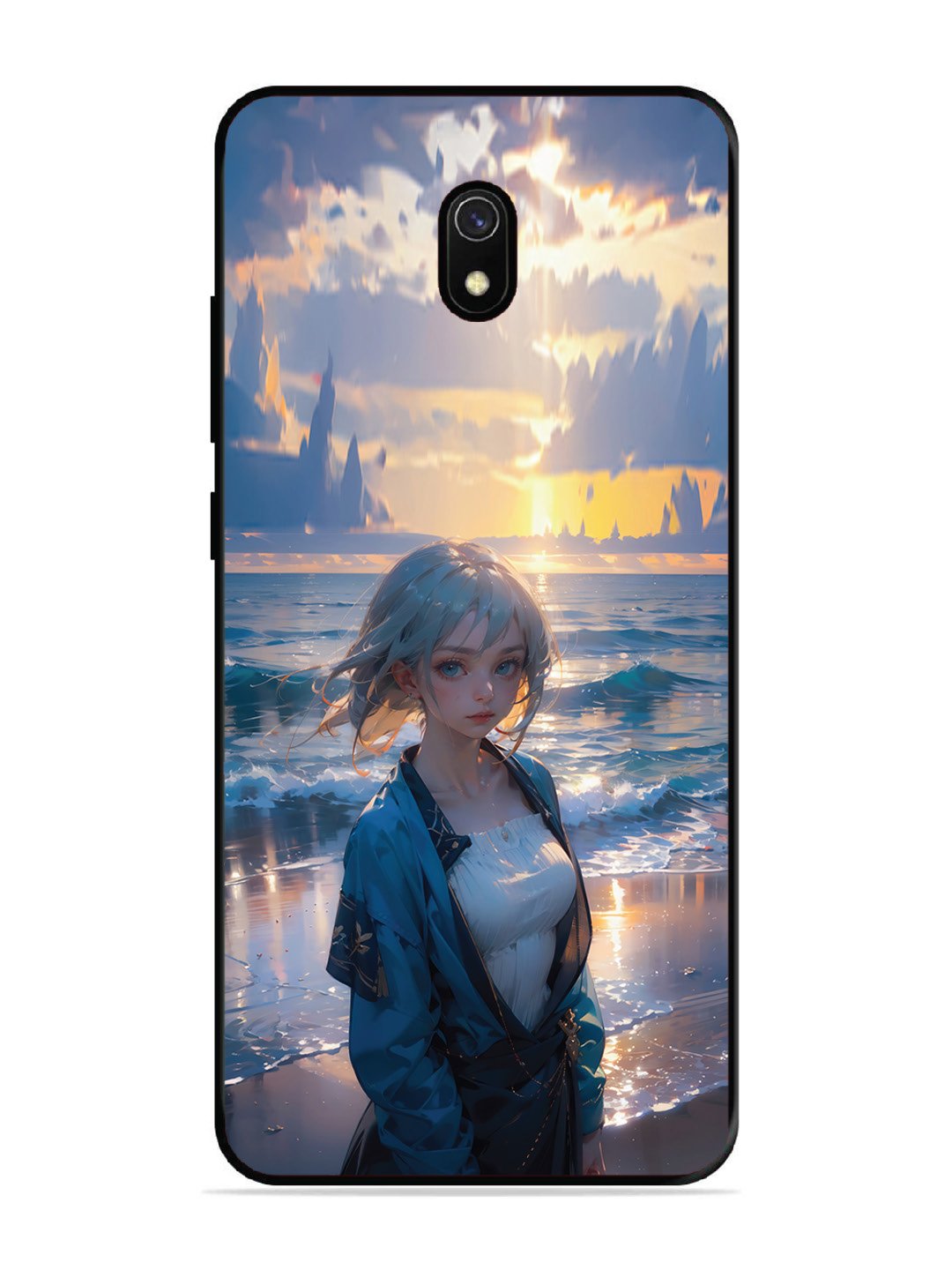 Xiaomi Redmi 8A Anime Girl Beach Ocean Waves