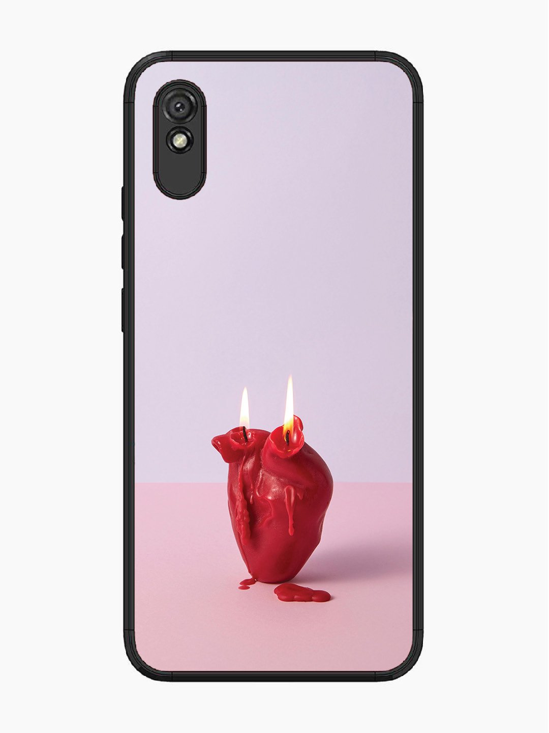 Xiaomi Redmi 9A A Lighted Heart Candle