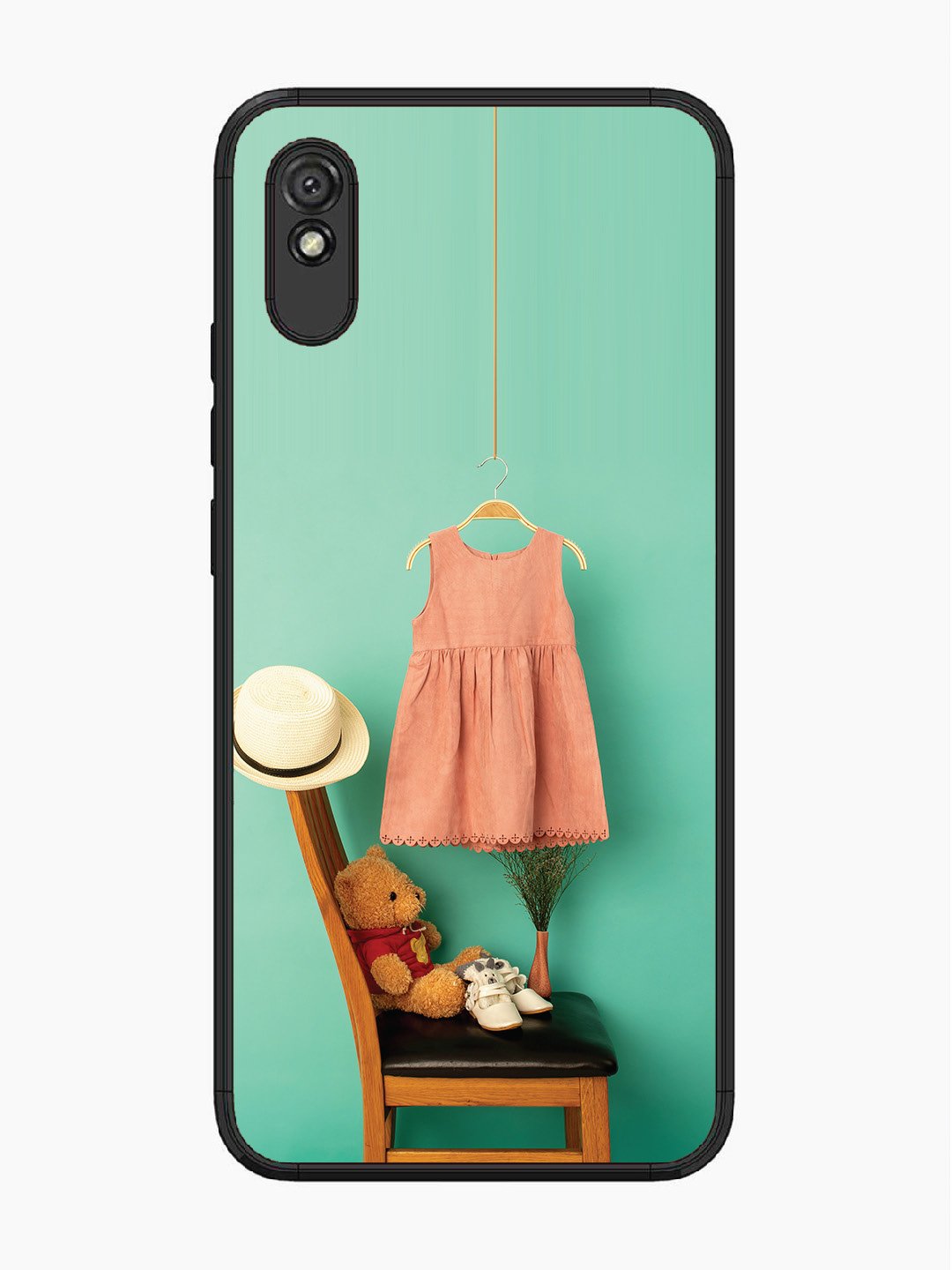 Xiaomi Redmi 9A Trendy dress for girl near toy bear