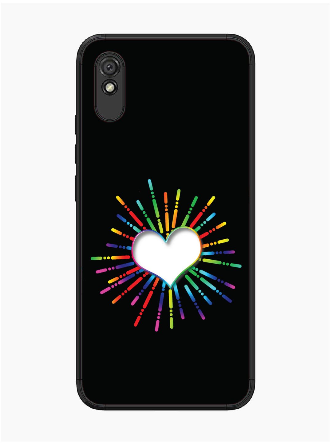 Xiaomi Redmi 9I Colourful Heart on Black