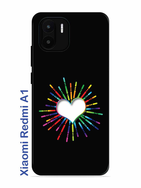 Xiaomi Redmi A1 Colourful Heart on Black