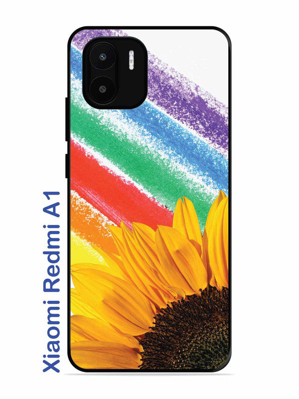 Xiaomi Redmi A1 Sunflower on Colourful Lines