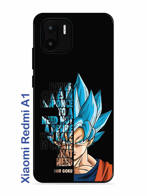 Xiaomi Redmi A1 Son of Goku Blue Motivational Art