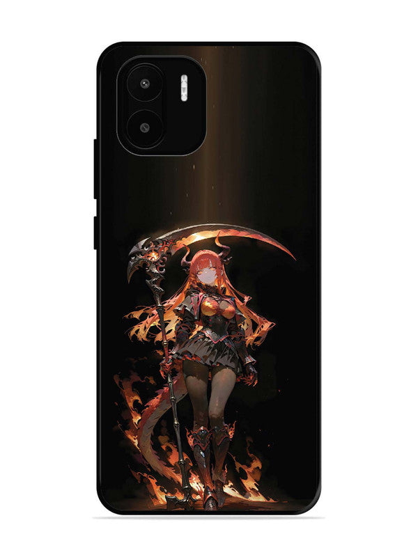 XIAOMI Redmi A2 anime-girl-sycthe-red-hair-horn