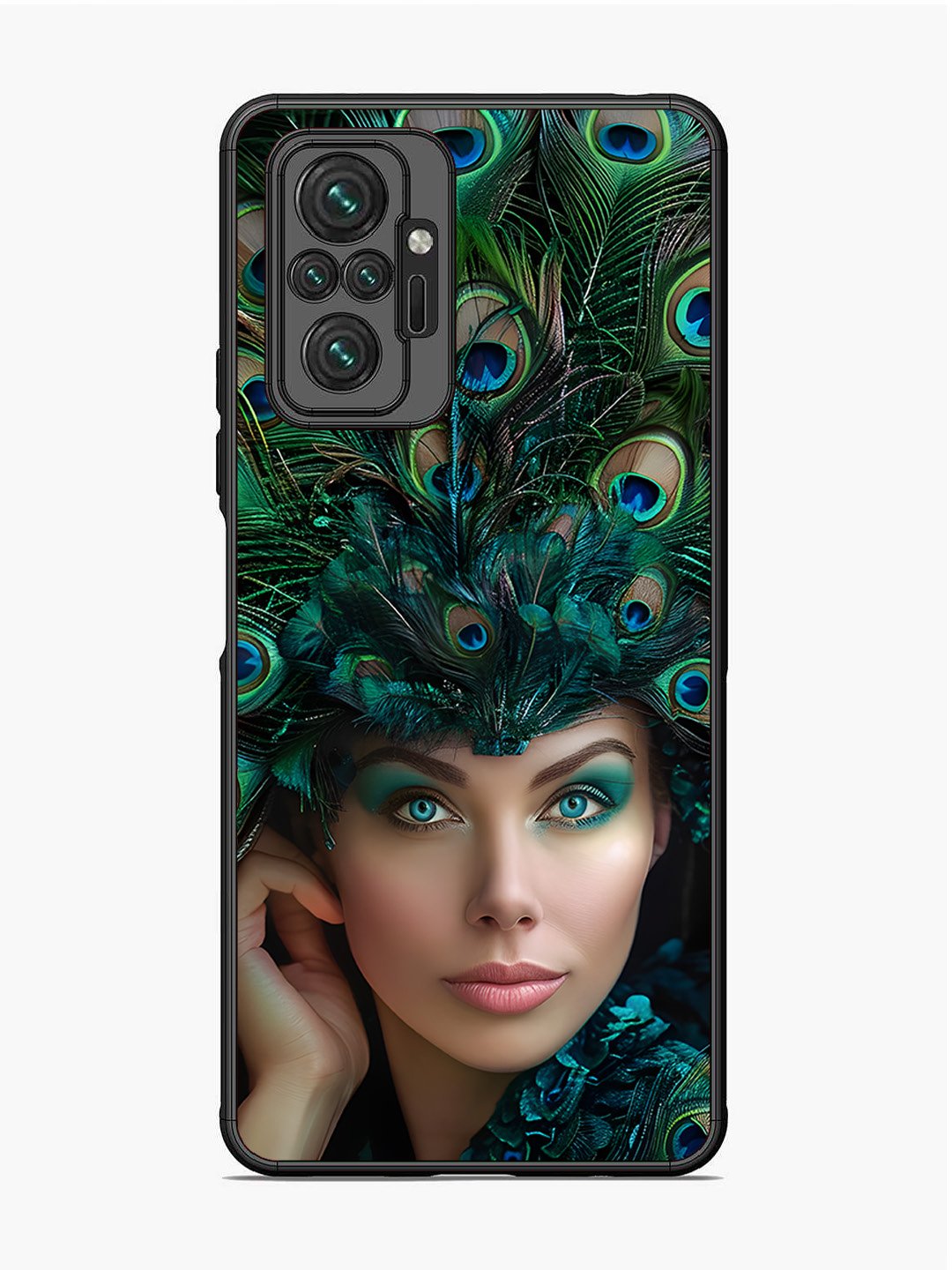 Xiaomi Redmi NOTE 10 PRO Girl with peacock feather Crown