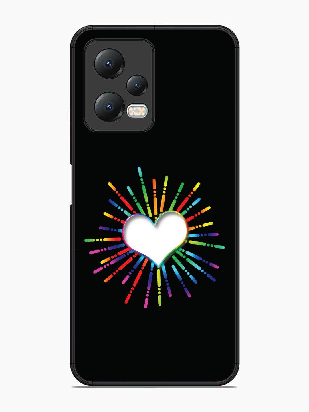 Xiaomi Redmi Note 12 5G Colourful Heart on Black