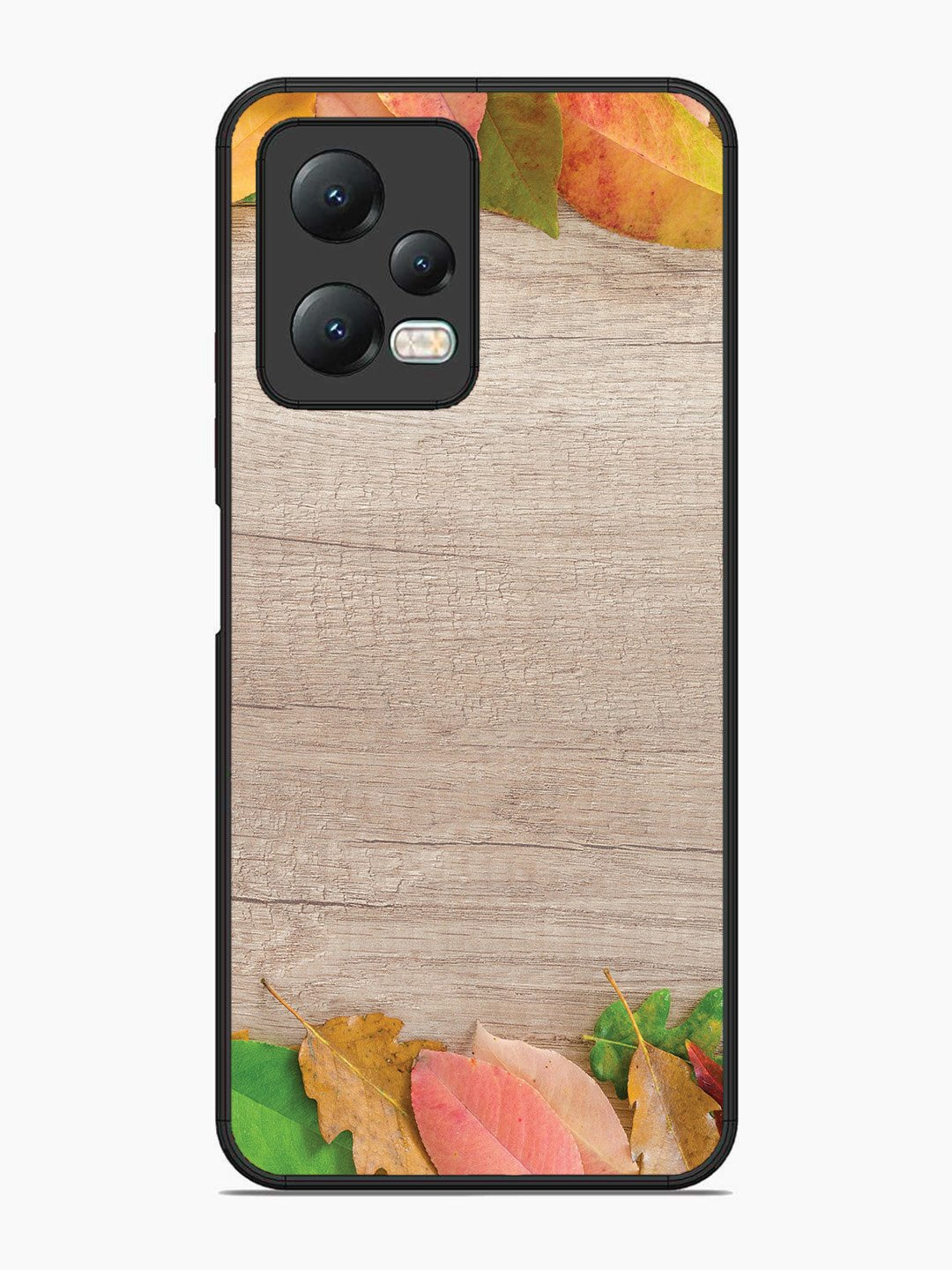 Xiaomi Redmi Note 12 5G Autumn Leafs On Wooden Table