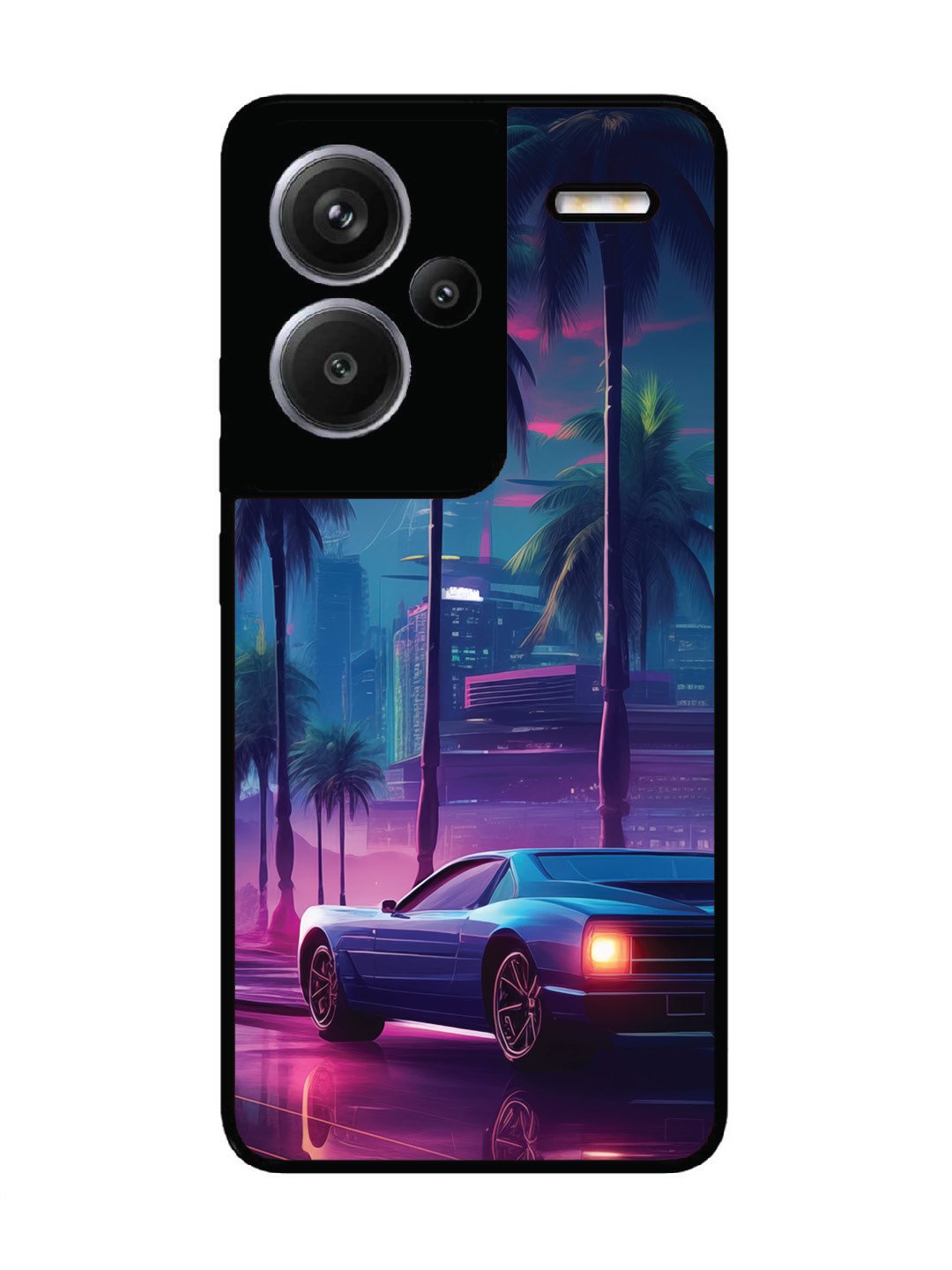 Xiaomi Redmi NOTE 13 PRO PLUS 5G sunset-sports-car-city-palm-trees